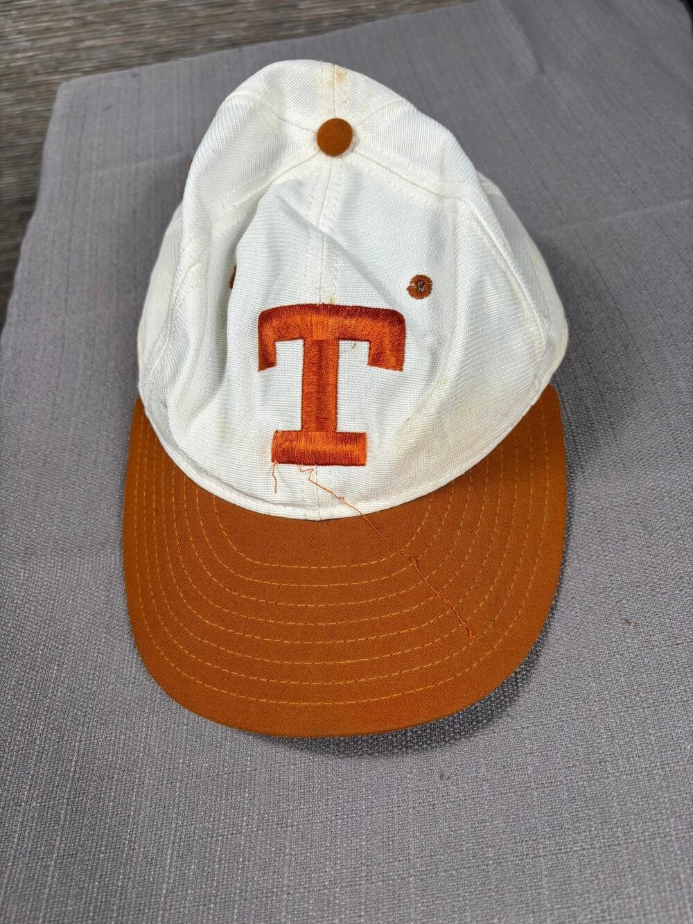 Vintage Texas Longhorns Hat Cap Fitted Mens 7 7/8 White NCAA Baseball New Era